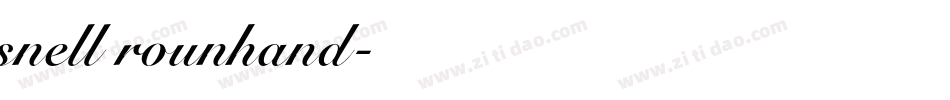 snell rounhand字体转换